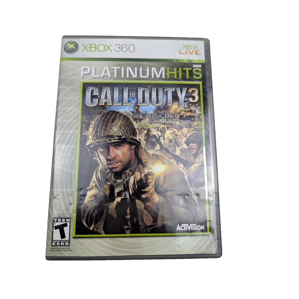 Call of Duty 3 Platinum Hits (Microsoft Xbox 360, 2008)